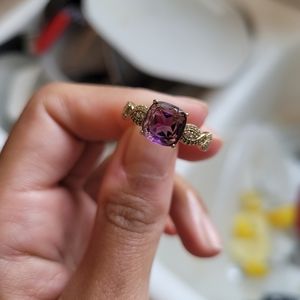 Amethyst & Diamond Ring